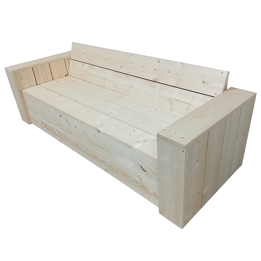 Steigerhout Klepbank met Opbergruimte Bouwpakket (Met armleuning)